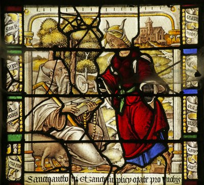 Vetrata raffigurante la Tentazione di Sant